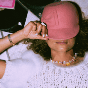 Girl second-hand shopping