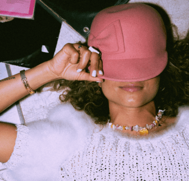 Girl second-hand shopping