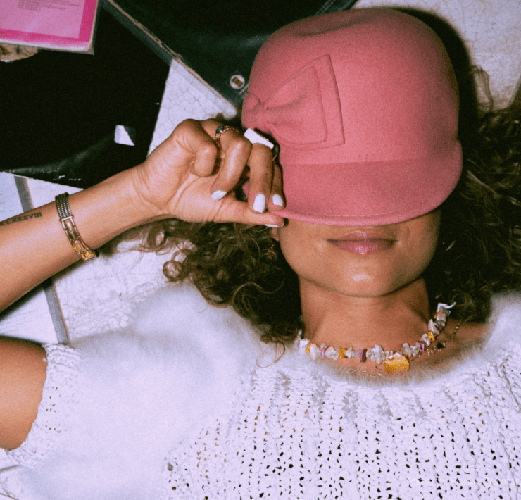 Girl second-hand shopping