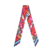 Strathberry Silk Skinny ECA Abstract Print Pink