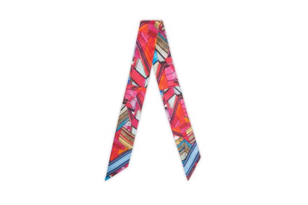 Strathberry Silk Skinny ECA Abstract Print Pink