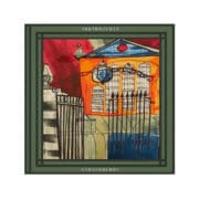 Strathberry Silk Square Scarf ECA Abstract Green