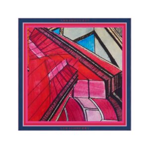 Strathberry Silk Square Scarf ECA Abstract Pink