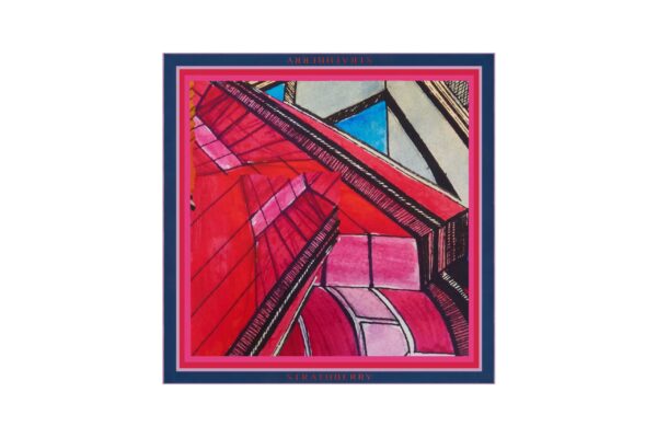 Strathberry Silk Square Scarf ECA Abstract Pink