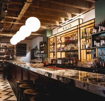 Interior of Malo bar in Glasgow, stylish venue for upcoming whisky tasting Glasgow event