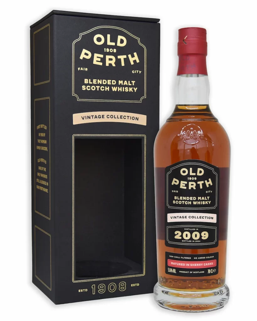 Old Perth Vintage Collection 2009 bottle and box from Morrison Distillers