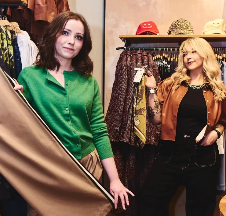Gemma Meek and Ailish Buckley at Anthropologie Edinburgh with Maeve clothing range