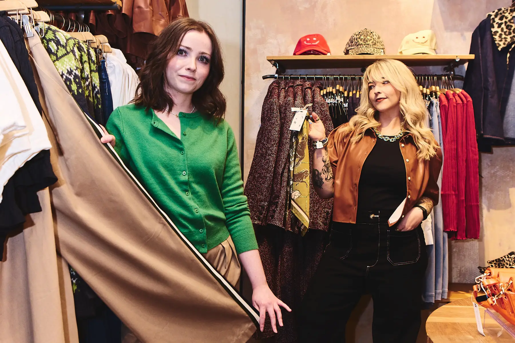 Gemma Meek and Ailish Buckley at Anthropologie Edinburgh with Maeve clothing range