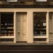 Exterior view of Lannan Pantry shopfront in Stockbridge, Edinburgh
