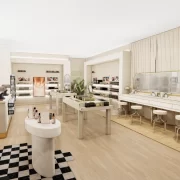 Interior view of the VIEVE pop-up store at Buchanan Galleries in Glasgow city centre.