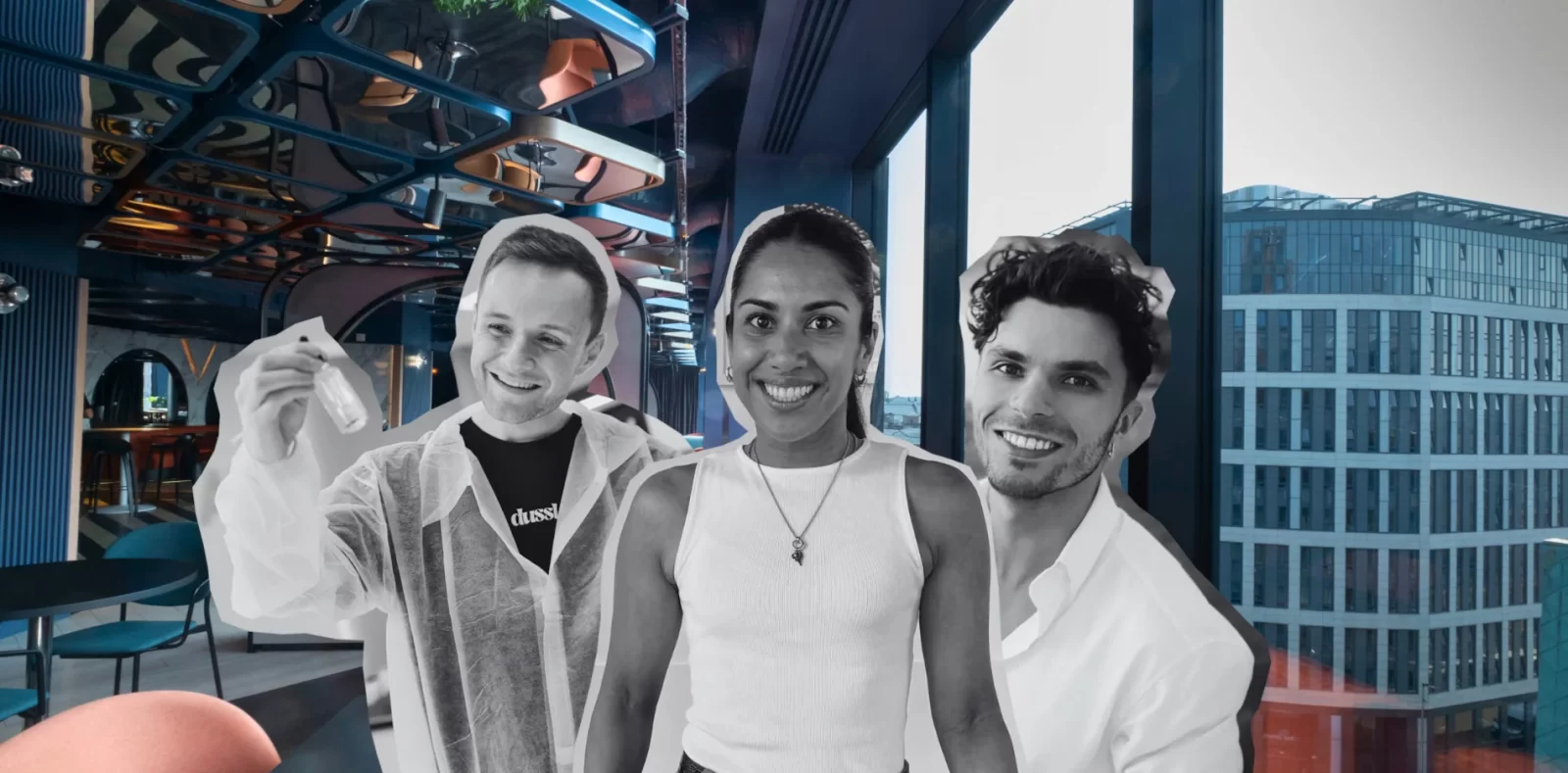 Bright Minds speakers photographed inside VEGA Glasgow, featuring Scotland’s young founders and entrepreneurs from Dussl, Loop Jewellery and Quas Drinks, launching Quine Magazine’s new event series for young founders and creatives.