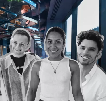 Bright Minds speakers photographed inside VEGA Glasgow, featuring Scotland’s young founders and entrepreneurs from Dussl, Loop Jewellery and Quas Drinks, launching Quine Magazine’s new event series for young founders and creatives.