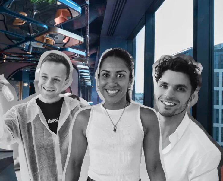 Bright Minds speakers photographed inside VEGA Glasgow, featuring Scotland’s young founders and entrepreneurs from Dussl, Loop Jewellery and Quas Drinks, launching Quine Magazine’s new event series for young founders and creatives.