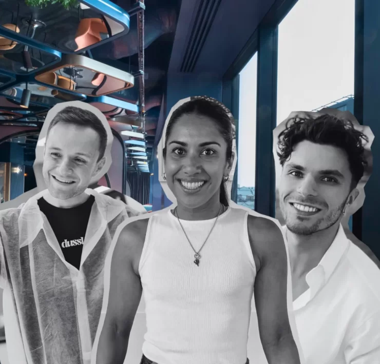 Bright Minds speakers photographed inside VEGA Glasgow, featuring Scotland’s young founders and entrepreneurs from Dussl, Loop Jewellery and Quas Drinks, launching Quine Magazine’s new event series for young founders and creatives.