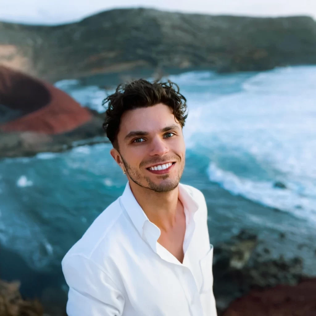 Dr. Anton Puzorjov, scientist and founder of Quas Drinks, photographed outdoors ahead of speaking at Bright Minds Glasgow, Quine Magazine’s new event series for Scotland’s young founders and creatives.
