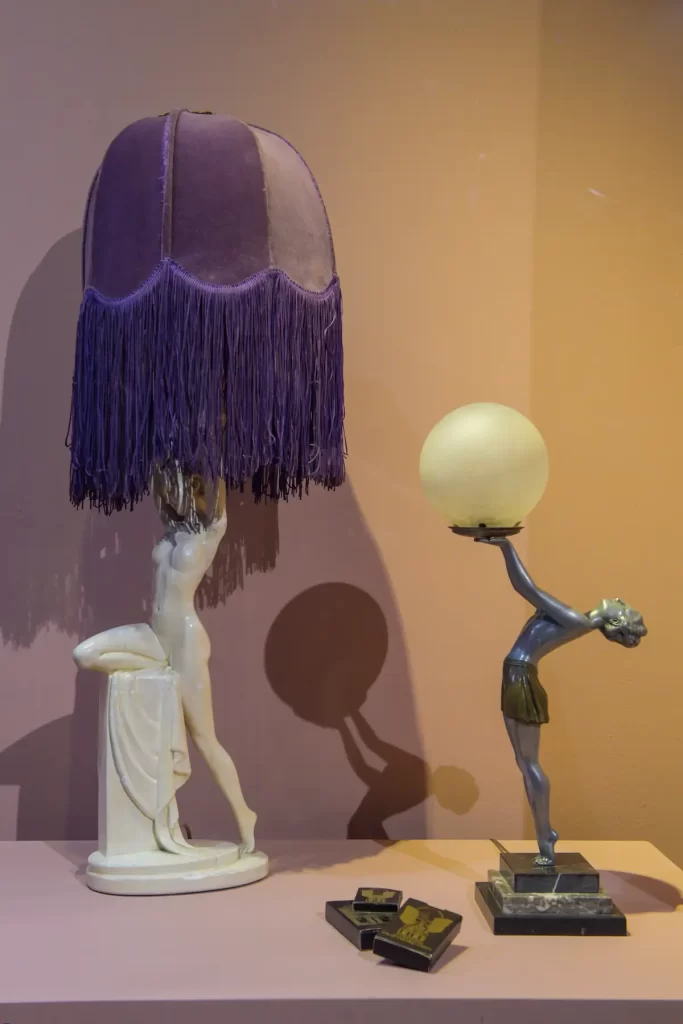 Art Nouveau lamps from Big Biba department store, 1970s